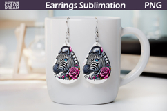Zebra Teardrop Earrings | Animal Flowers Earrings Product Image 1