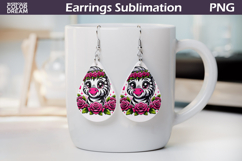 Zebra Teardrop Earrings | Animal Flowers Earrings Product Image 1