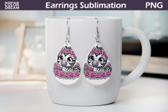 Zebra Teardrop Earrings | Animal Flowers Earrings Product Image 1