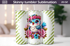 Cute Bird Tumbler Wrap | Animal Floral Tumbler Sublimation Product Image 1
