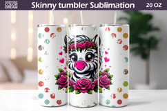 Zebra Floral Tumbler Wrap | Animal Floral Tumbler Product Image 1