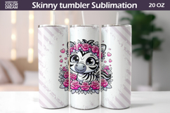 Zebra Floral Tumbler Wrap | Animal Floral Tumbler Product Image 1