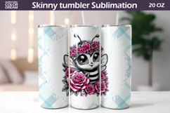 Bee Floral Tumbler Wrap | Animal Floral Roses Tumbler Product Image 1