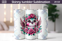 Bird Floral Tumbler Wrap | Animal Floral Roses Tumbler Product Image 1