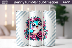 Bird Floral Tumbler Wrap | Animal Floral Roses Tumbler Product Image 1