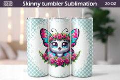 Butterfly Floral Tumbler Wrap | Animal Floral Roses Tumbler Product Image 1