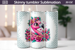 Cute Flamingo Tumbler Wrap | Animal Floral Tumbler Product Image 1