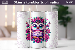 Owl Tumbler Wrap | Animal Floral Tumbler Product Image 1