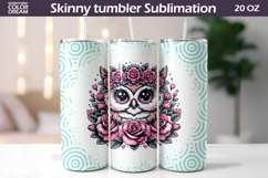 Owl Tumbler Wrap | Animal Floral Tumbler Product Image 1