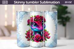 Dino Tumbler Wrap | Animal Floral Tumbler Product Image 1