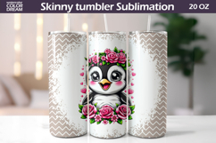 Penguin Tumbler Wrap | Animal Floral Tumbler Product Image 1