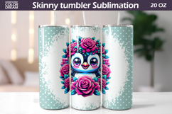 Penguin Tumbler Wrap | Animal Floral Tumbler Product Image 1