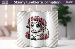 Sheep Tumbler Wrap | Animal Floral Tumbler Product Image 1