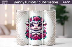 Sheep Tumbler Wrap | Animal Floral Tumbler Product Image 1