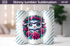 Sheep Tumbler Wrap | Animal Floral Tumbler Product Image 1
