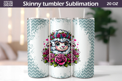Sheep Tumbler Wrap | Animal Floral Tumbler Product Image 1