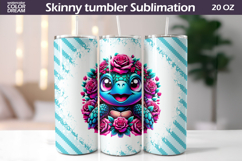 Turtle Floral Tumbler Wrap | Animal Floral Tumbler Product Image 1