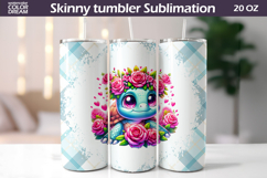 Turtle Floral Tumbler Wrap | Animal Floral Tumbler Product Image 1