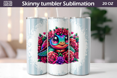 Turtle Floral Tumbler Wrap | Animal Floral Tumbler Product Image 1