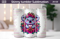 Koala Floral Tumbler Wrap | Animal Floral Tumbler Product Image 1