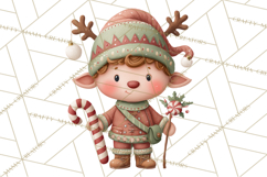 Christmas Animal Santa and Elves Mini World Clipart PNG Product Image 5