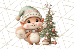 Christmas Animal Santa and Elves Mini World Clipart PNG Product Image 3