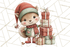 Christmas Animal Santa and Elves Mini World Clipart PNG Product Image 4