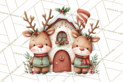 Christmas Animal Santa and Elves Mini World Clipart PNG Product Image 3