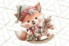 Christmas Animal Santa and Elves Mini World Clipart PNG Product Image 3