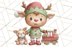 Christmas Animal Santa and Elves Mini World Clipart PNG Product Image 4