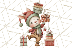 Christmas Animal Santa and Elves Mini World Clipart PNG Product Image 2