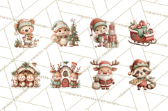Christmas Animal Santa and Elves Mini World Clipart PNG Product Image 6