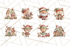 Christmas Animal Santa and Elves Mini World Clipart PNG Product Image 5