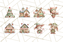 Christmas Animal Santa and Elves Mini World Clipart PNG Product Image 8
