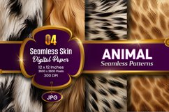 Animal Seamless Skin Digital Paper, Animal digital paper Product Image 1