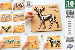 Animal Skeleton Laser Cut Bundle | Anatomy Puzzles | Bones Product Image 1