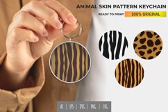 Animal Skin Motif Pattern in Round for Keychain Set Product Image 1