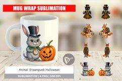 Mug Wrap Steampunk Halloween Animals Product Image 1