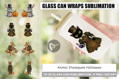 Glass Can Steampunk Halloween Animals Product Image 1