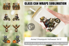 Glass Can Steampunk Halloween Animals Product Image 1