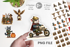 Steampunk Halloween Animals Sticker Product Image 1