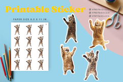 Cat Sticker Printable Funny Cat Meme Sticker Kitty Faces_12 Product Image 1