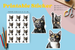 Cat Sticker Printable Funny Cat Meme Sticker Kitty Faces_15 Product Image 1