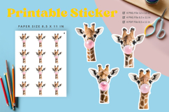 Giraffe Sticker Printable Funny Animal Meme Sticker_17 Product Image 1