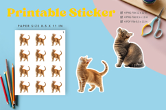 Cat Sticker Printable Funny Cat Meme Sticker Kitty Faces_17 Product Image 1