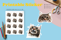 Cat Sticker Printable Funny Cat Meme Sticker Kitty Faces_20 Product Image 1