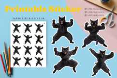 Cat Sticker Printable Funny Cat Meme Sticker Kitty Faces_25 Product Image 1