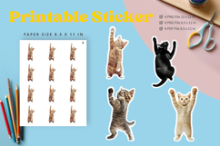 Cat Sticker Printable Funny Cat Meme Sticker Kitty Faces_4 Product Image 1