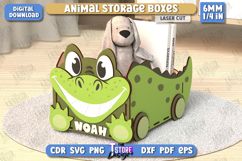Kids Storage Box Laser Cut | Toy Box | Organizer | Crocodile Product Image 1