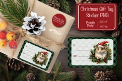 Christmas Gift Tag Stickers Christmas tag printable PNG Product Image 1